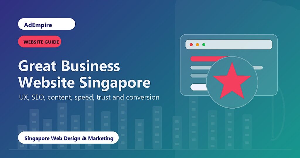 Great Business Website Singapore 2026 - UX SEO conversion guide cover image